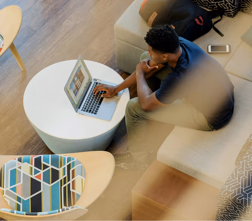 Diverse team members collaborating in the office